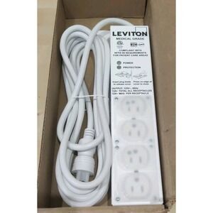 Leviton 5304M-1S5 Medical Grade Surge Protective Power Strip 15-Amp, 125-volt,